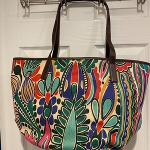 Neiman Marcus Floral Tote Bag